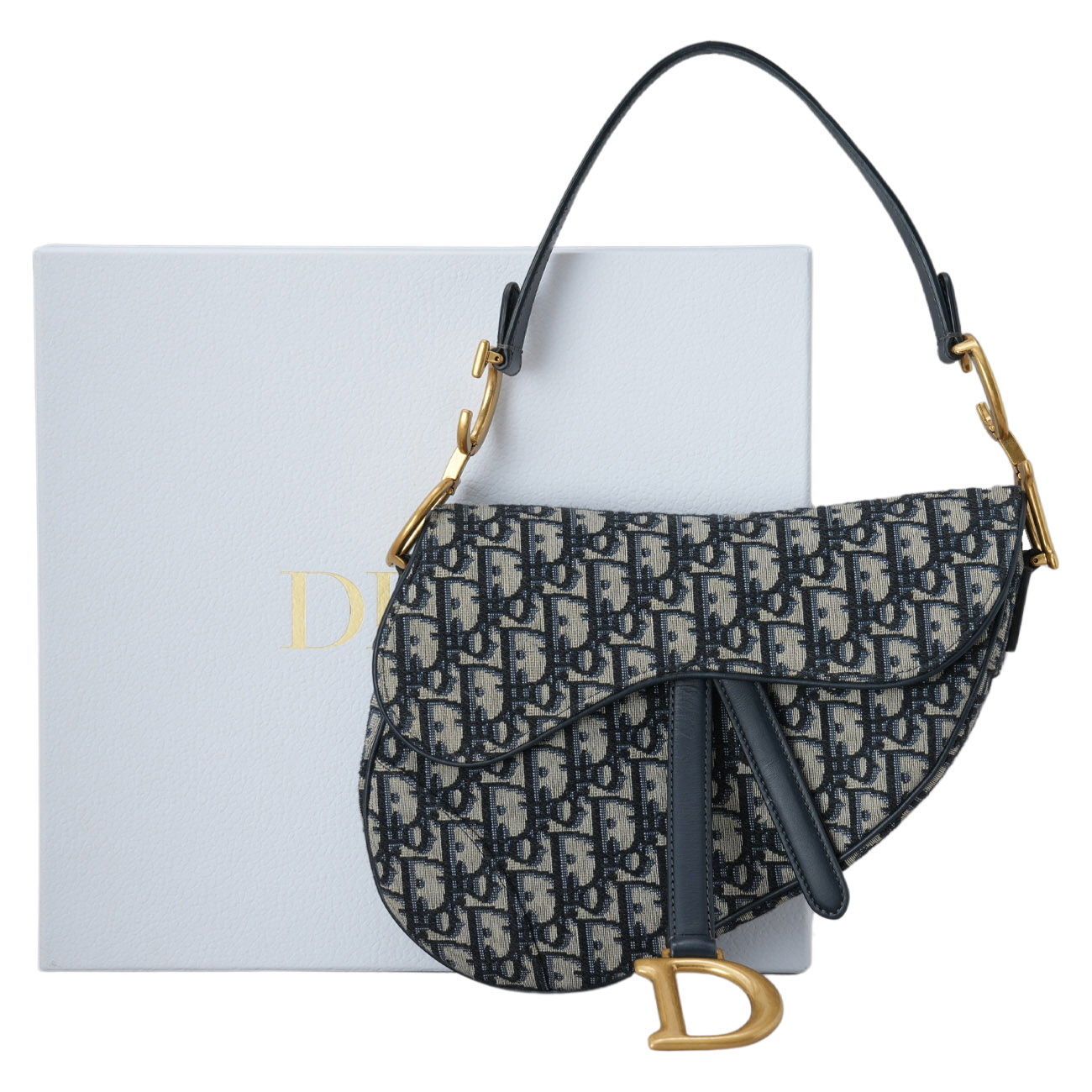 CHRISTIAN DIOR(USED)크리스찬디올 오블리크 새들백 미듐 & 스트랩